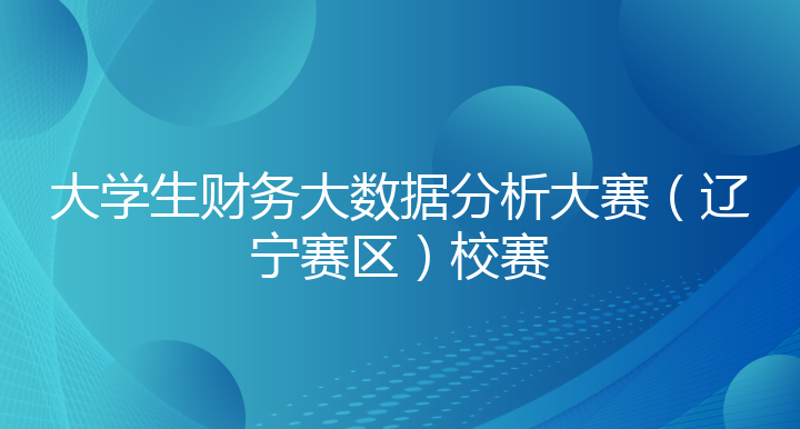 大学生财务大数据分析大赛（辽宁赛区）校赛